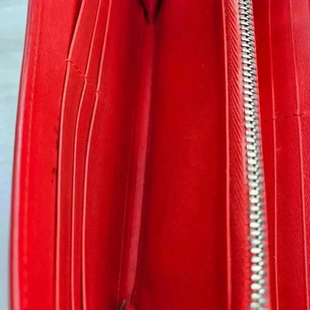 Dior Rendezvous Red Leather Wallet-On-Chain - Picture 12 of 16